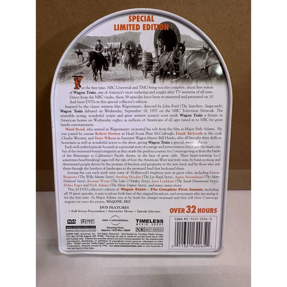 Wagon Train: The Complete First Season DVD Tin Special Limited Edition 10 Disc - Picture 3 of 3